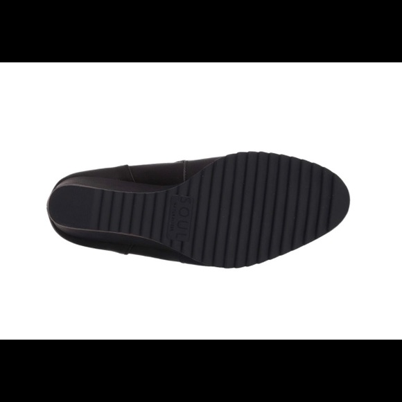 Naturalizer SOUL Size 7.5 Black Faux Leather Haley Wedge Ankle Boots - Picture 5 of 6